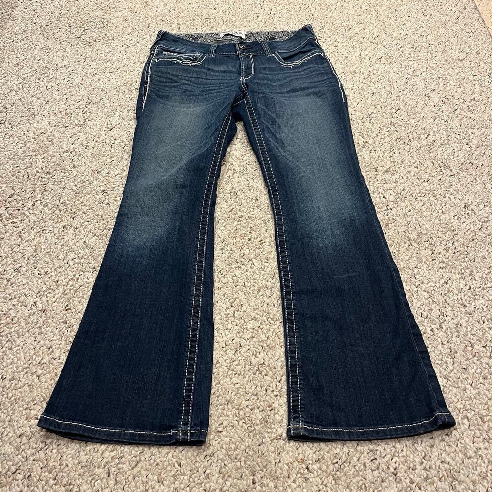 Ariat Real Bootcut Jeans 31 Short Dark Wash Western Denim Cowgirl Casual
